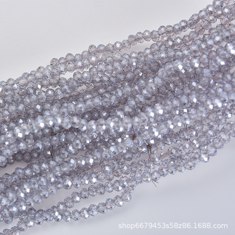Cuentas planas de 1MM para ruedas de cuentas, cuentas de porcelana AB de alta temperatura, coloridas, transparentes, iridiscentes, facetadas, para pendientes, pulseras, espaciadores y micro cuentas.