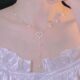 Douyin's Popular Heart-to-heart Necklace, Sweet Heart Niche, Versatile, Accessible Luxury, Geometric Heart Pearl Clavicle Chain
