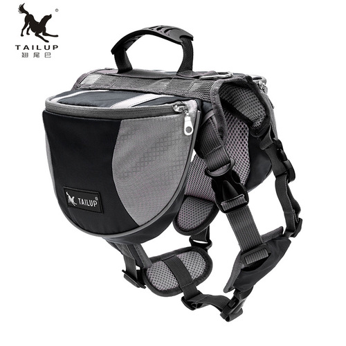 Pet supplies reflective striped backpack Amazon AliExpress cross-border foreign trade travel dog backpack with raised tail