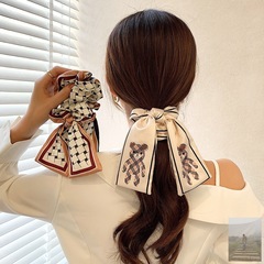 Hair ribbon for summer hair tie, floating ribbon, women's summer forest system fairy hair tie, thin French ins style hair bun