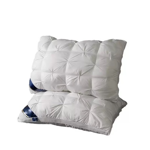 Factory Direct Sale New Hilton Hotel Twisted Flower Bread Pillow Non-Sag Feather Fleece Neck Support Adult Pillow Core