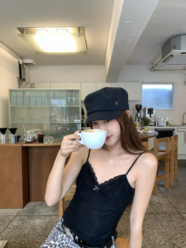 Ranwear 很法的少女季节 叠穿搭子 氛围感纯欲蝴蝶结蕾丝吊带背心|undefined