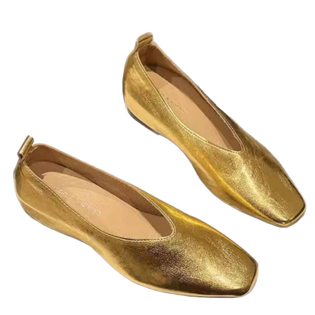 2026 estilo francés de tacones bajos suaves de un pie de cabeza cuadrada de boca superficial de pie fácil no cansarse zapatos de moda de viaje