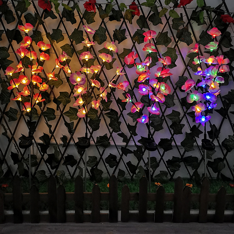 new pattern solar energy Moth orchid Branch lamp outdoors courtyard decorate LED Lawn Ground insertion simulation Festive lantern