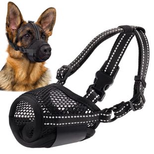 Dog Muzzle, Soft and Breathable Mesh Muzzle, Pet Muzzle, Anti-Eating When Going Out, Anti-Barking and Anti-Biting Mask for Dogs