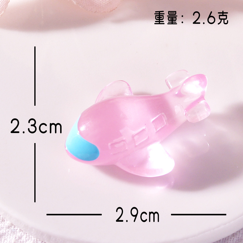 新型のかわいい小型飛行機の微景観の夜光の小さい置物のミニ漫画の飛行機の家庭のデスクトップの装飾の部品