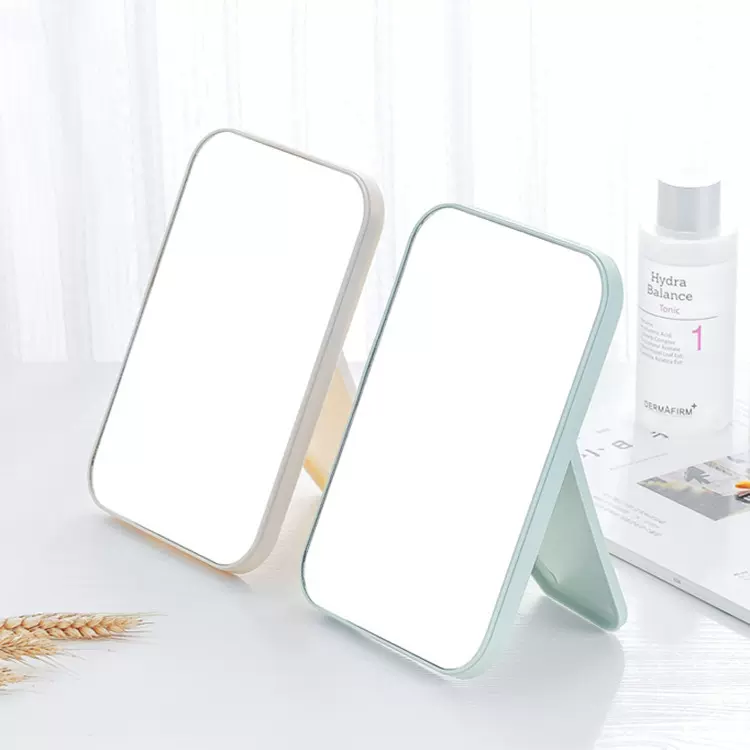 单面梳妆镜随身镜台式桌面化妆小镜子简约折叠便携公主镜化妆镜