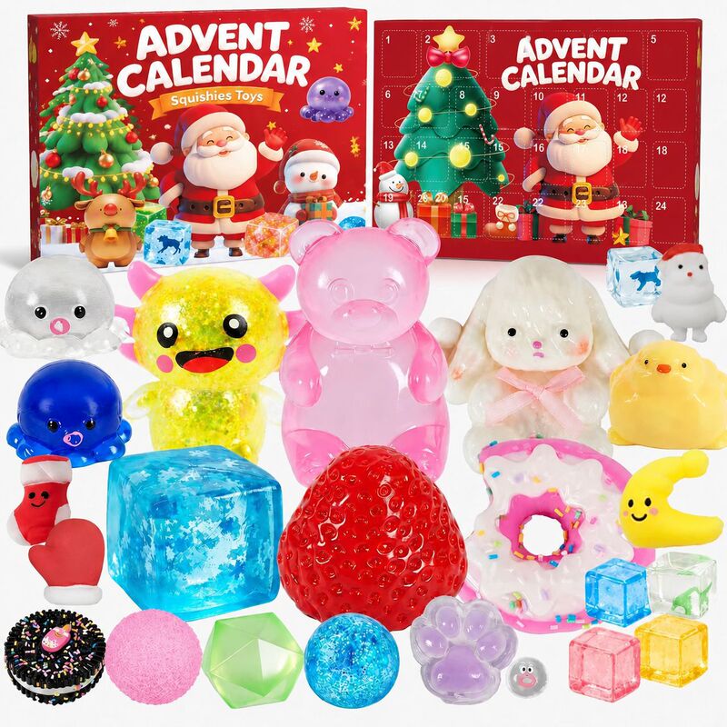 Cross-Border Unicorn Countdown Blind Box Christmas Toy DIY Football Children's Day Tear-Off Calendar Hole-Punch Fun