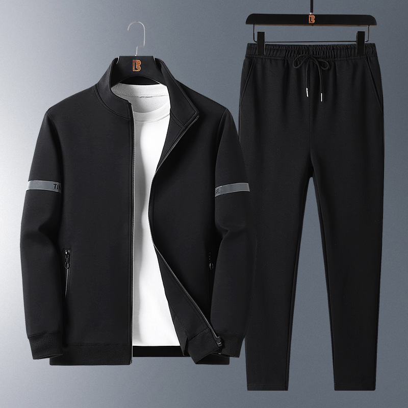 Cross-border hombre casuales con capuzas delgada suéter hombre primavera y otoño grande traje de papá traje deportivo traje de pantalones recto
