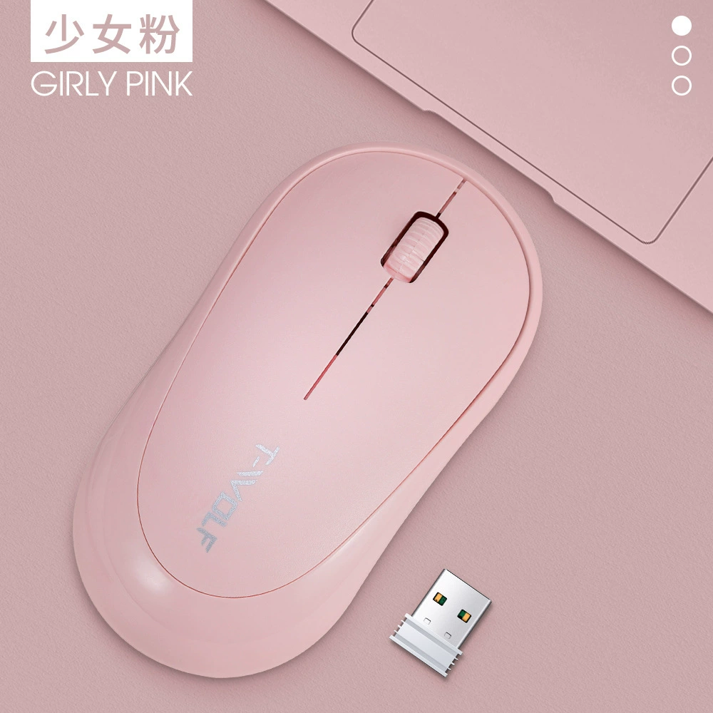 TWOLF Thunder Wolf Q18 wireless mouse office business Macaron 2.4g energy-saving notebook desktop universal