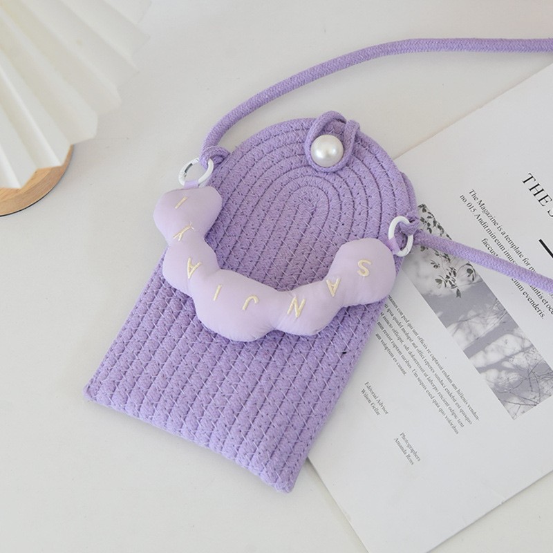 스타일 4 문자 손잡이가 있는 보라색