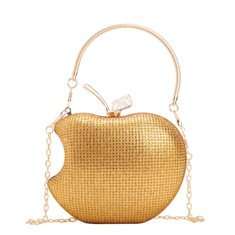 Bolsa de cena de dama de explosión transfronteriza bolsa de moda de manzana bolsa de mano de comercio exterior de lujo ligera cadena de diamantes acrílico bolsa de cena
