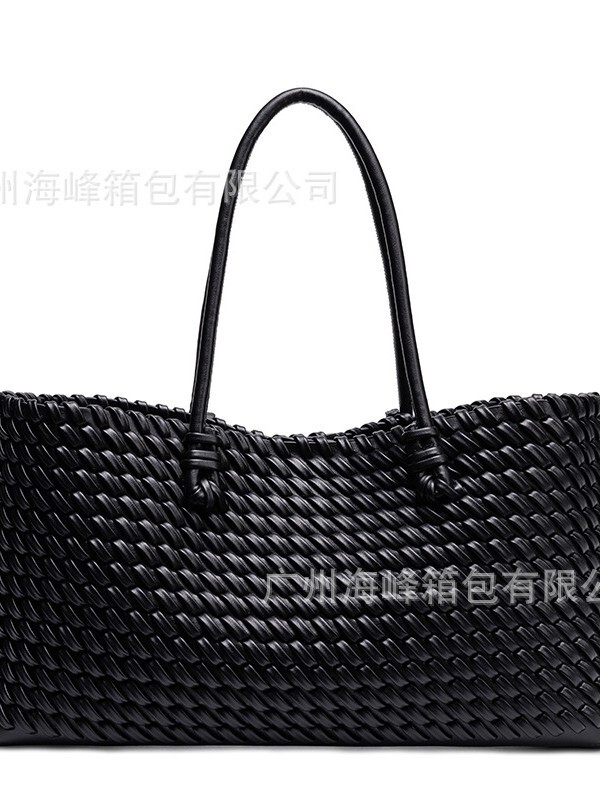 2025春夏新款欧美小众通勤编织手提单肩包时尚超大容量托特包包|undefined