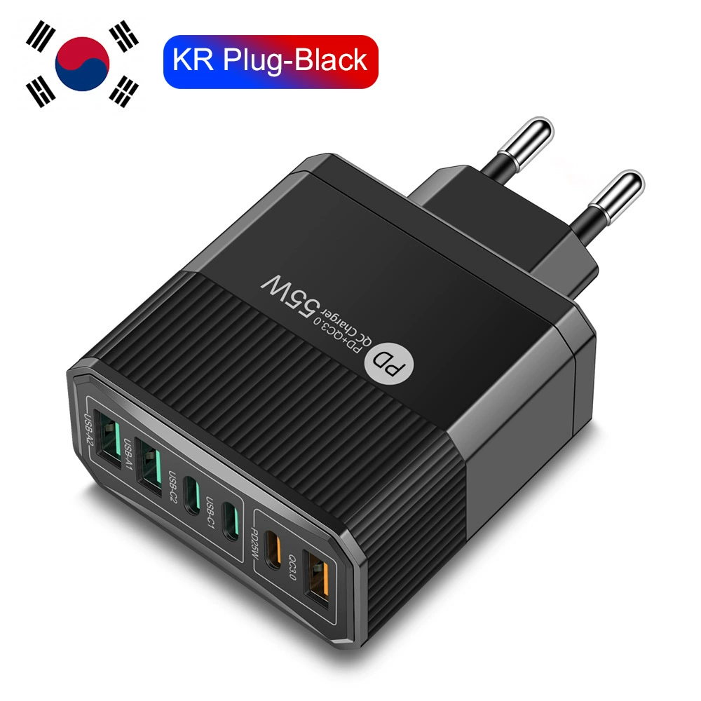 Зарядное устройство для мобильного телефона 3PD+3USB, быстрая зарядка для путешествий, зарядный блок PD55W QC3.0+PD25W