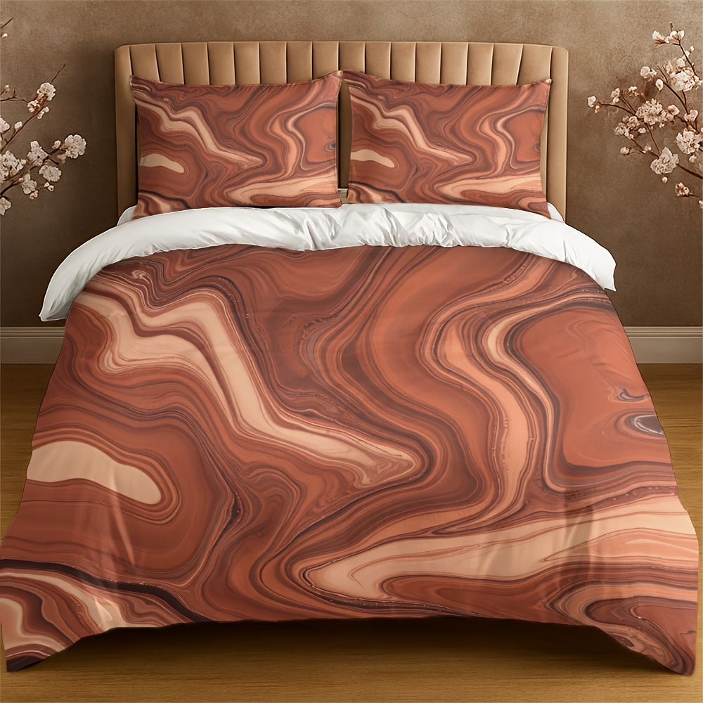 TEMU / JIT negro y blanco textura de mármol molienda impresión digital kit de colcha de tela para el hogar se puede diseñar