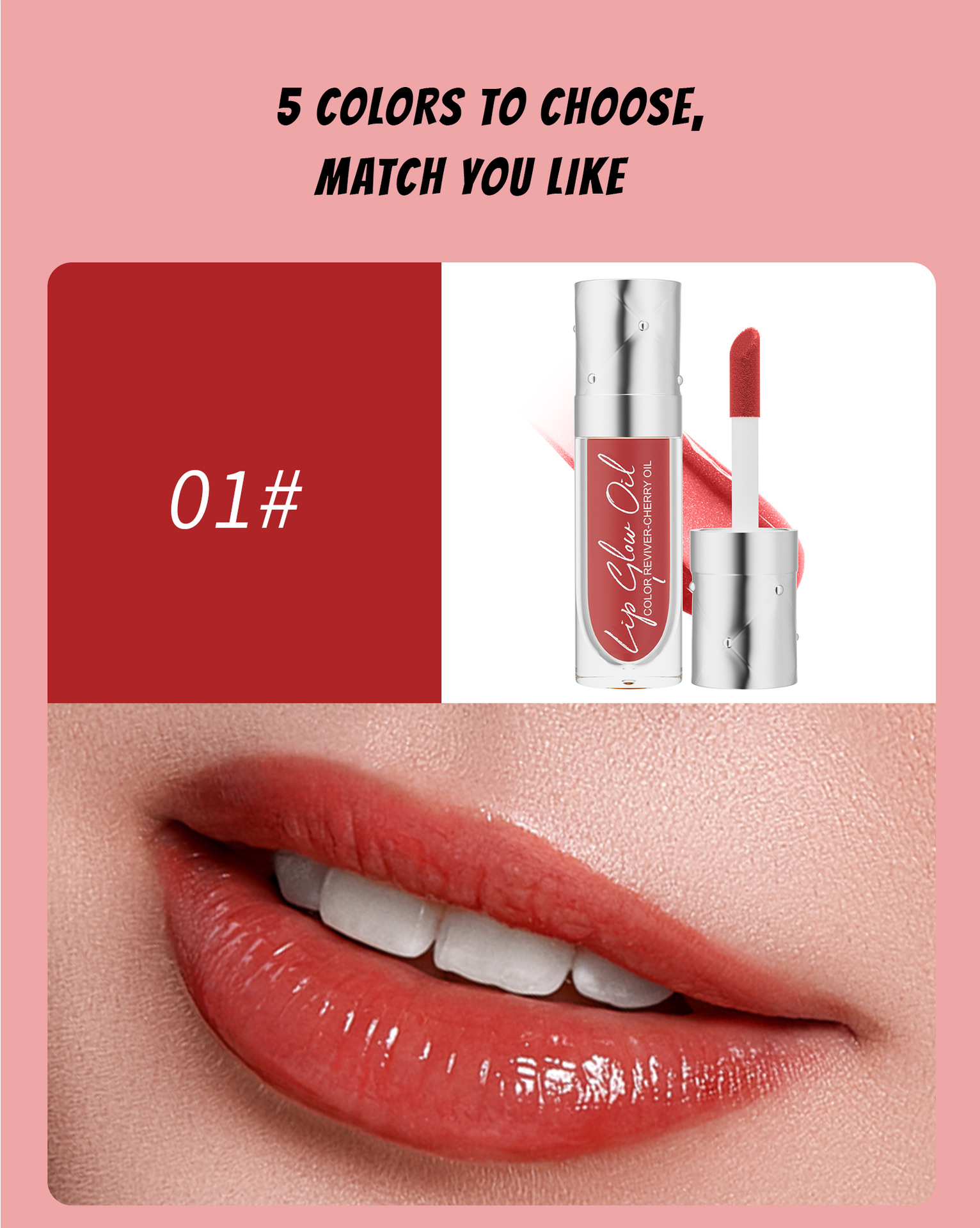 Hellokiss Lip oil Moisturizing and Nourishing Transparent Lip Care Oil Lip Gloss Gold Lip glow oil undefined