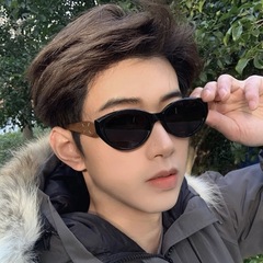 2025 新しい韓国スタイルのレトロなキャットアイサングラス男性と女性のためのファッショナブルなハイエンド日焼け止めと抗 UV サングラス