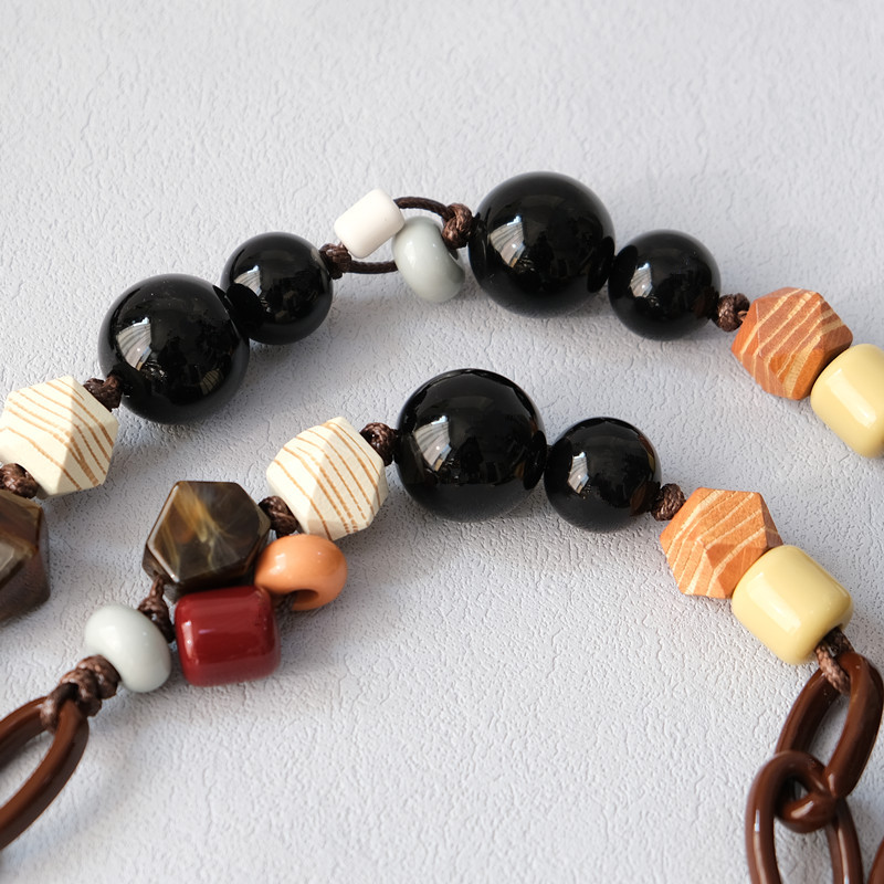 Catena di perline acriliche europee e americane, braccialetto di perline di legno alla moda, accessori, tracolla, cordino a tracolla, tracolla per borsa, catena per cellulare_voghion.com