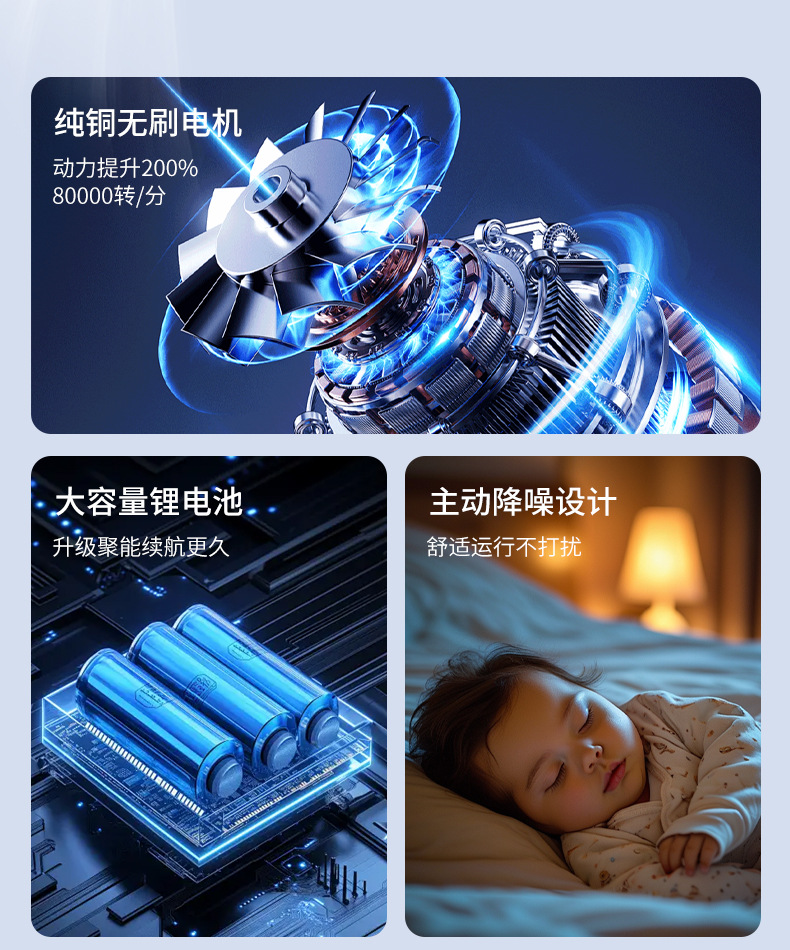 Cross-Border New Car Vacuum Cleaner Car Wireless Super Powerful Suction High Power Small Handheld Mini Vacuum Cleaner