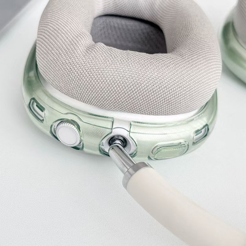 Para AirPodsMax, cubierta protectora de auriculares grandes, cubierta transparente TPU, cubierta de auriculares multicolor a prueba de caídas