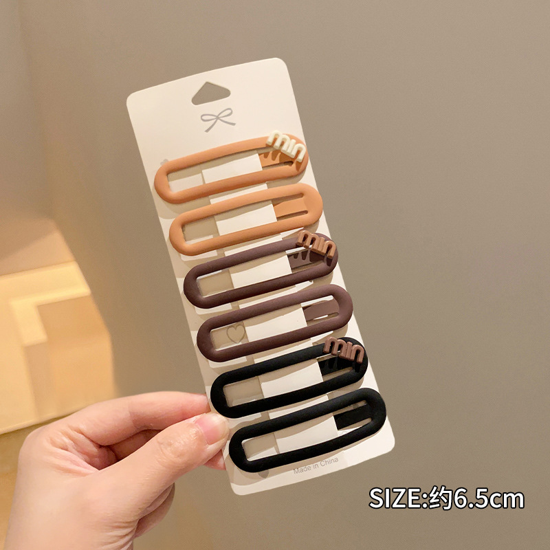 Clip de cabello de letras de alto nivel, frente lateral de las mujeres, cabello roto de una palabra BB, clip de cabello de maquillaje, toque de cabeza