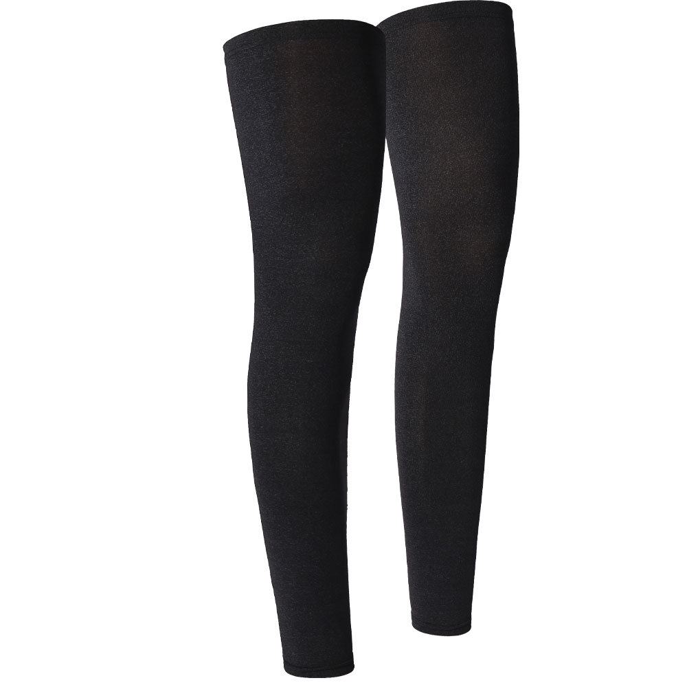 Verano montar sol protección pierna cubierta deportes al aire libre hielo seda bicicleta pierna cubierta recta alargada antideslizante rodillera Calcetines