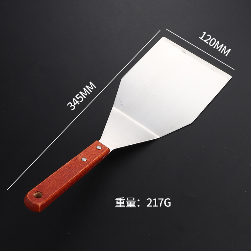 披萨铲芝士铲料理铲精美厨具高端不锈钢铲禾木柄家庭商家通用铲|undefined