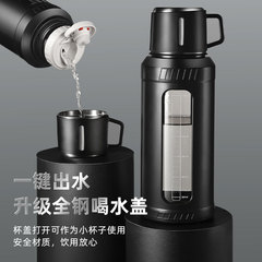 8N Double-layer Plastic Glass Cup Office Vacuum Bubble Tea Cup with Lid Mini Insulated Cup Anti-slip Large Capacity Tea Cup