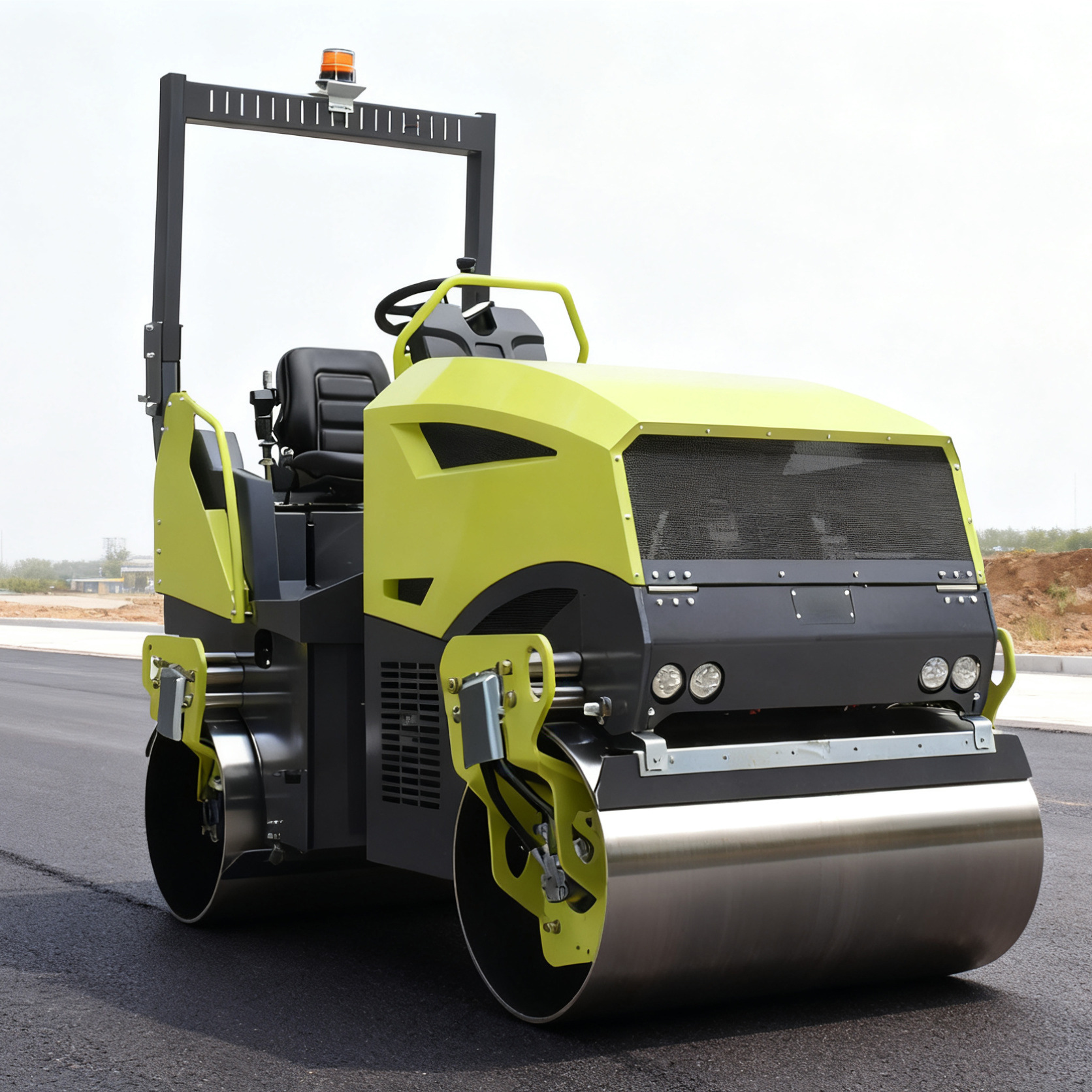 新疆4吨双钢轮压路机 双驱双振沥青压实 坡道沟槽平地机 型号齐全