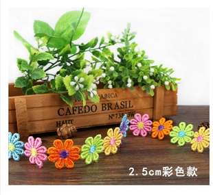 Embroidered Daisy Lace DIY Clothing Decoration Accessories Colorfulful Lace Kindergarten Handmade DIY Bottle Decoration