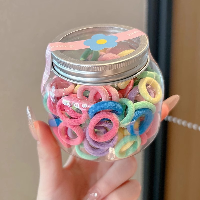 Caricatura encantadora anillo de pelo pulgar no daña el cabello de los niños correa de correa pequeña cuerda de cabello para niñas cuerda de cabello