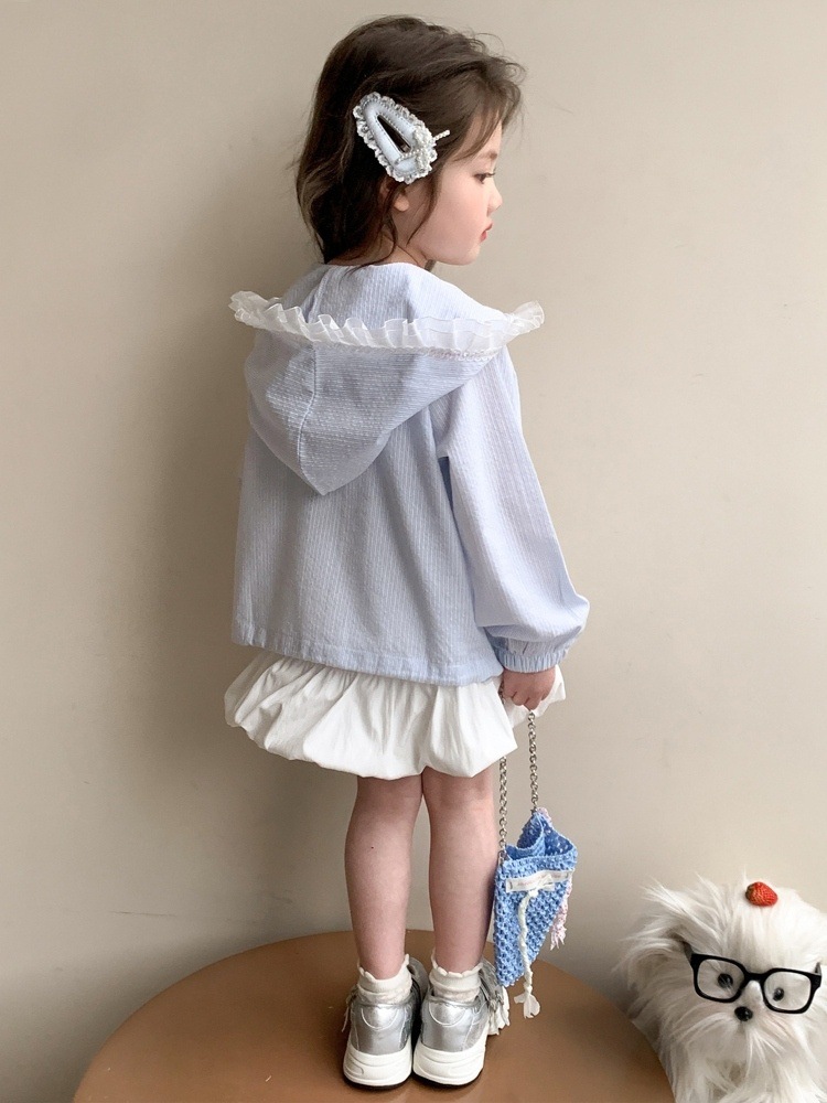 Ropa de protección solar para niños, chaqueta para niñas, estilo fino de verano 2025, nueva protección UV, ropa de protección solar de verano para niños