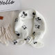 Puchun Korean style new cotton and linen children's scarf cartoon triangle scarf baby bib baby cute scarf