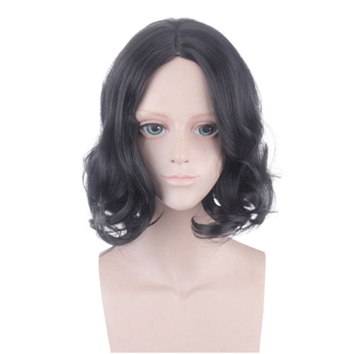 Mufei wig Harry Potter Severus black middle-parted short curly hair Professor Snape anime cos wig