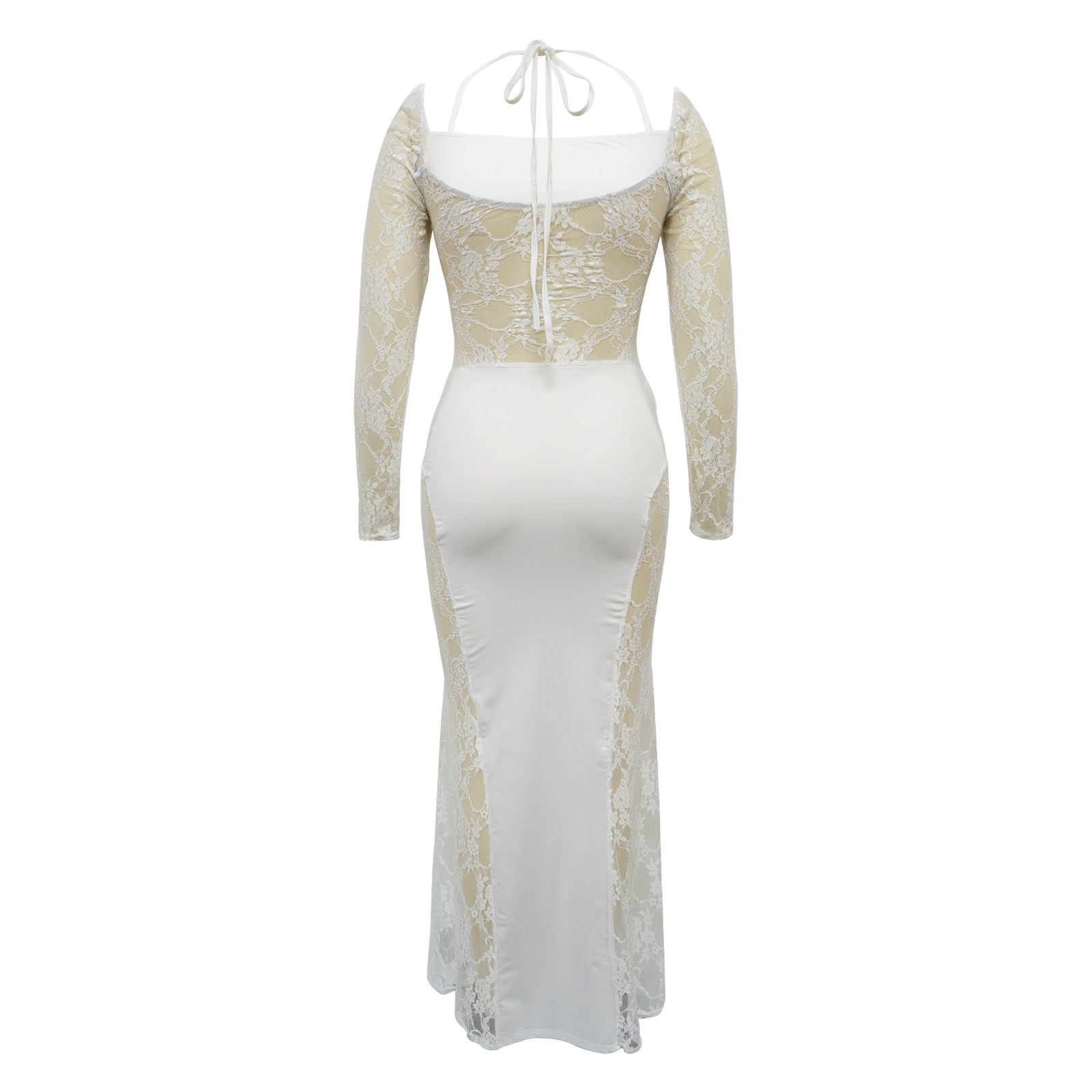 Elegant Women's Lace Splicing Evening Dress For Special Occasions_voghion.com