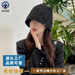 夏季薄款遮阳防晒渔夫帽女日系水桶帽大头围显脸小黑色素颜帽子潮