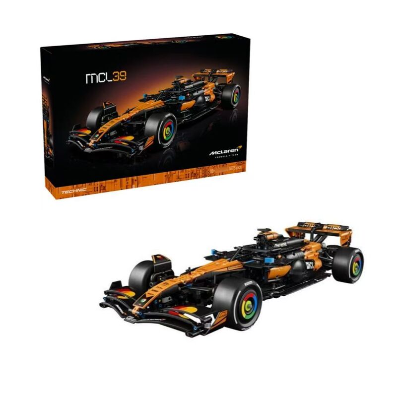 Cross-Border Compatible Lego Mclaren Mcl39 Racing Car F1 Formula Educational Assembly Sports Car Building Block Toy Gift