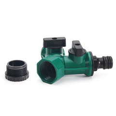 Cross-border S60*6 IBC ton drum plastic hose connector, ton drum accessories, garden double-head quick connector, double-head nipple.