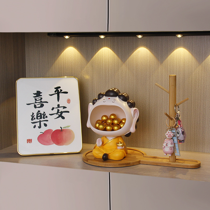 Creative Tathagata Entrance Key Storage Ornaments Cute Handmade Buddha Living Room Wine Cabinet Home Decorations