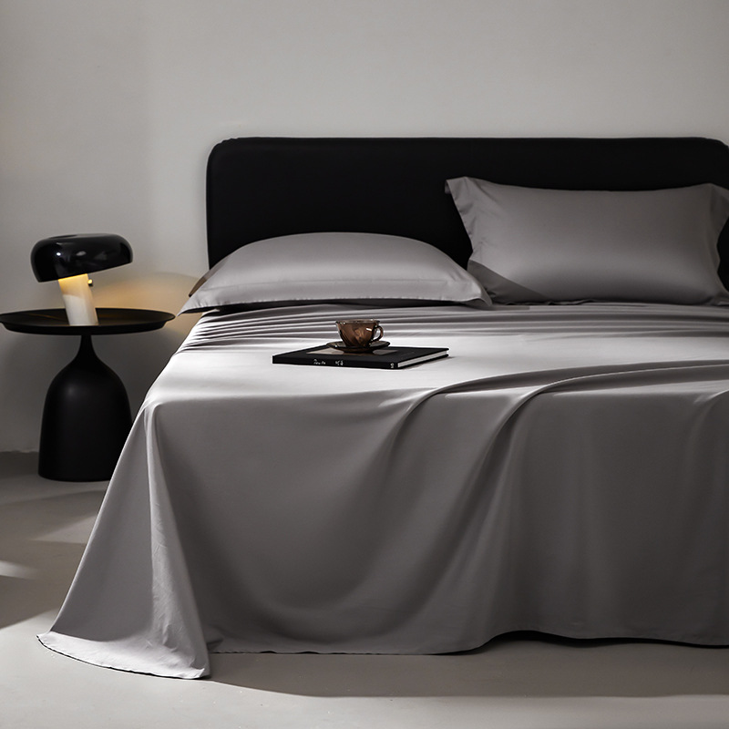 2024 lujo ligero 100 sábanas de algodón largo de algodón satin hotel hogar puede dormir desnudo sábanas de color sólido sábanas de Monet
