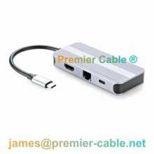 USB-C 6��1����๦����չ�] Type-C�DHDMI/USB3.0/�W��/PD�Uչ