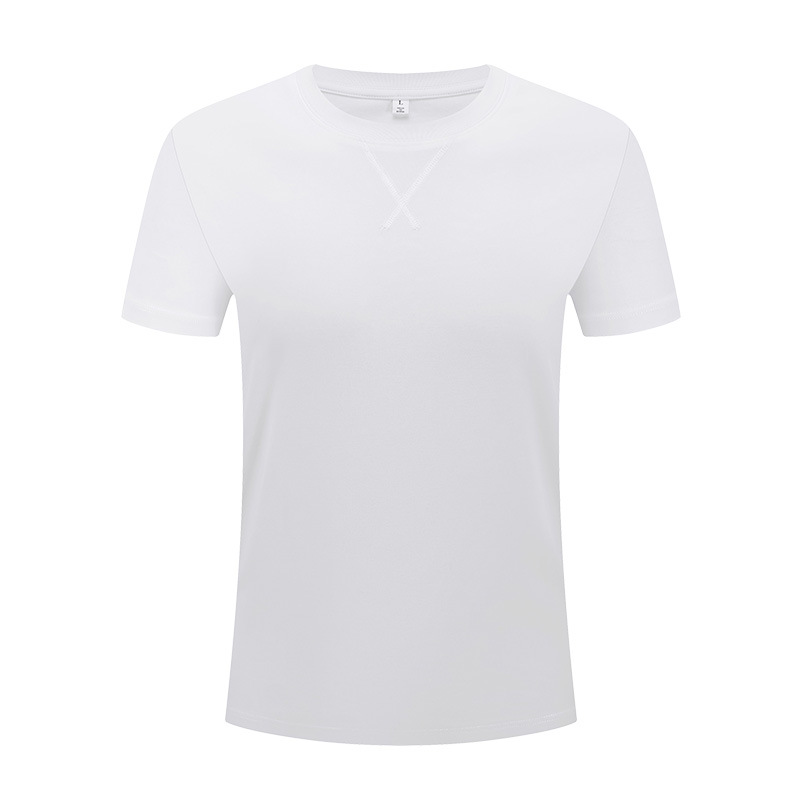 Camiseta de manga corta para hombre, de algodón y poliéster, de lujo ligero, de alta gama, color blanco puro, estilo casual, para verano, personalizada, paquete de 60 unidades image 15