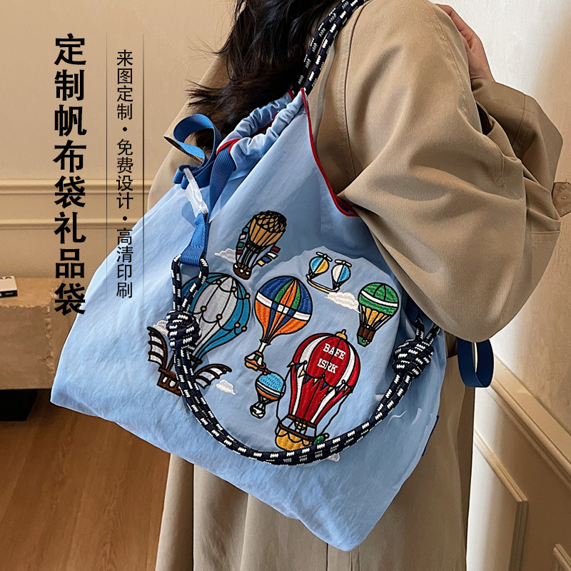 折叠购物袋单肩便携环保日本收纳帆布买菜包超市环保折叠包手提袋