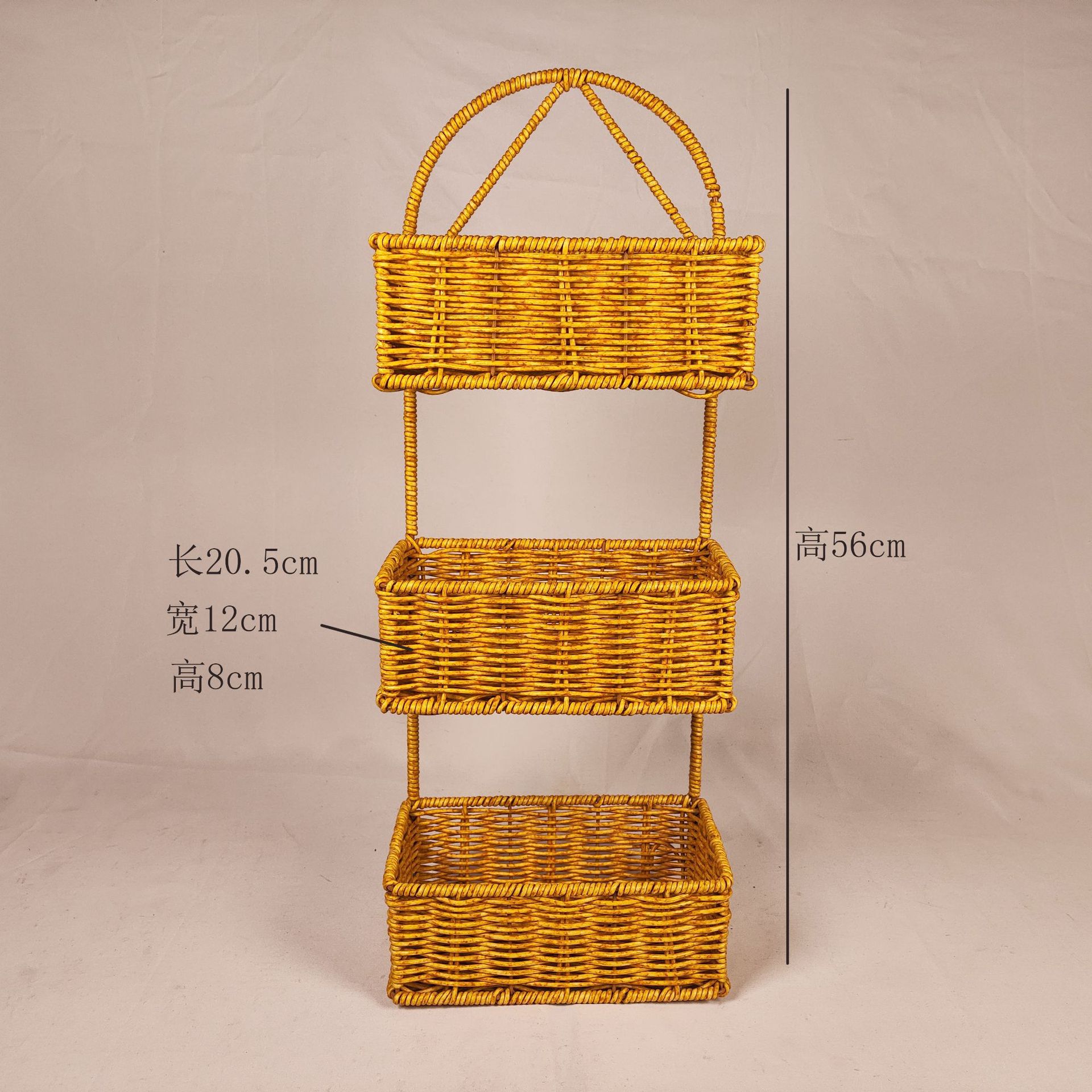 도매 및 소매 도매 및 소매 노란색 꽃 벽걸이 3층 사각형 소스 제조업체 소스 제품