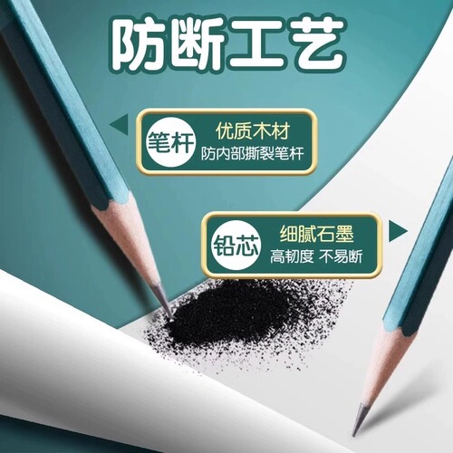 Deli 2b pencil primary school student hb writing hexagonal pole exam sketch pen 10 pieces children's stationery supplies wholesale