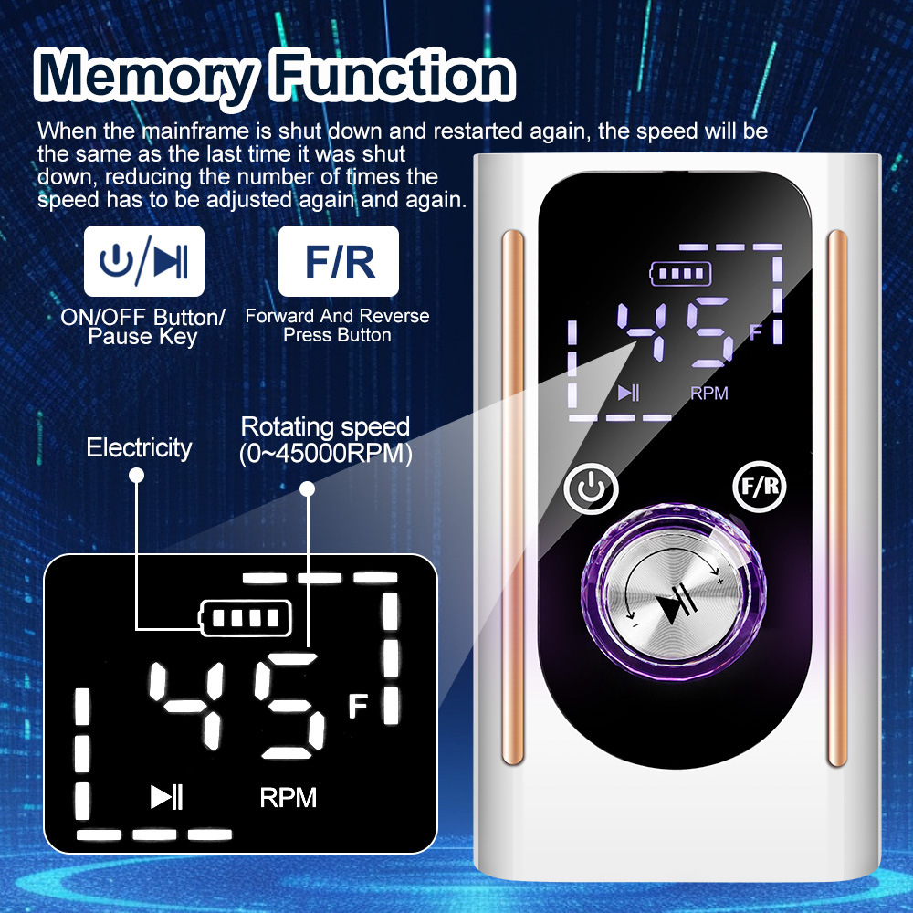 Nuevo transfronterizo 45000 rpm amolador de uñas recargable profesional de descarga de uñas almacenamiento de energía de descarga de uñas pulido spot