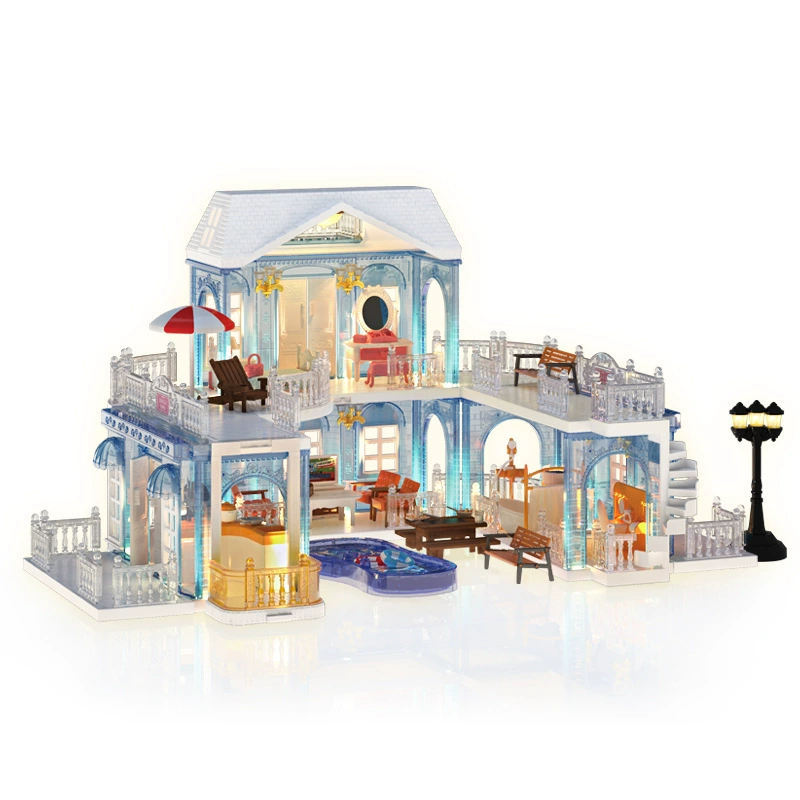 Капитанская/考拉日记 Castle for princess, set, constructor, smart toy, doll house, handmade, Birthday gift