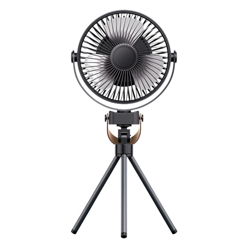 Новый треноговый вентилятор для кемпинга на открытом воздухе, стильный светильник для палатки, потолочный вентилятор с USB-зарядкой и ночным светом для улицы