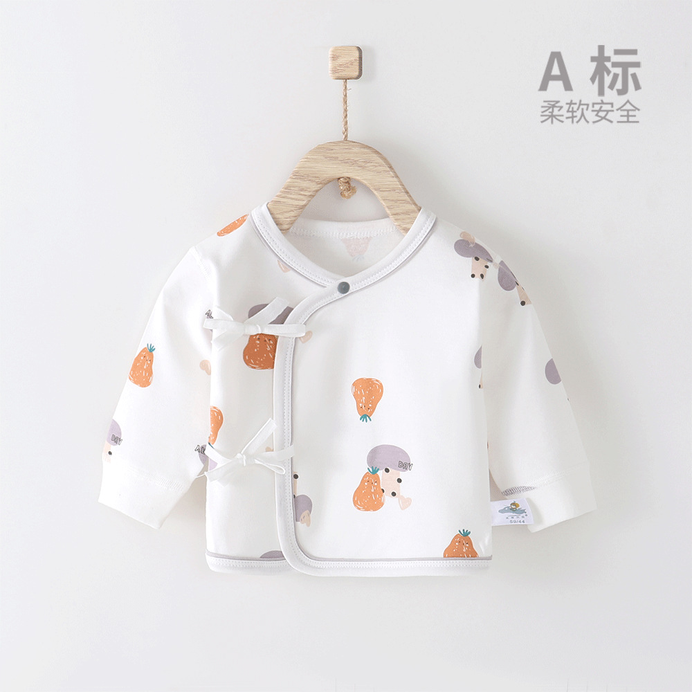 0~3 months newborn baby top pure cotton boneless unisex baby clothes autumn new arrival half-sleeve shirt