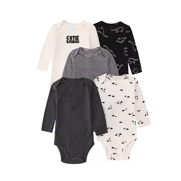 Foreign Trade Children's Clothing, New Spring and Autumn Styles, Long-Sleeved Triangle Romper for Infants and Toddlers, Five-Piece Baby Jumpsuit, Cross-Border Dropshipping